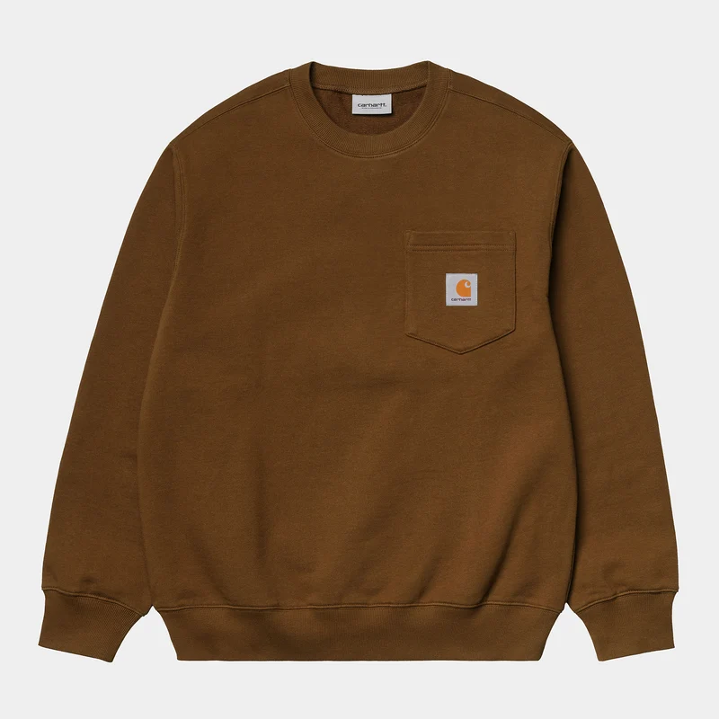 Carhartt WIP Heren pocket sweattop - Tawny