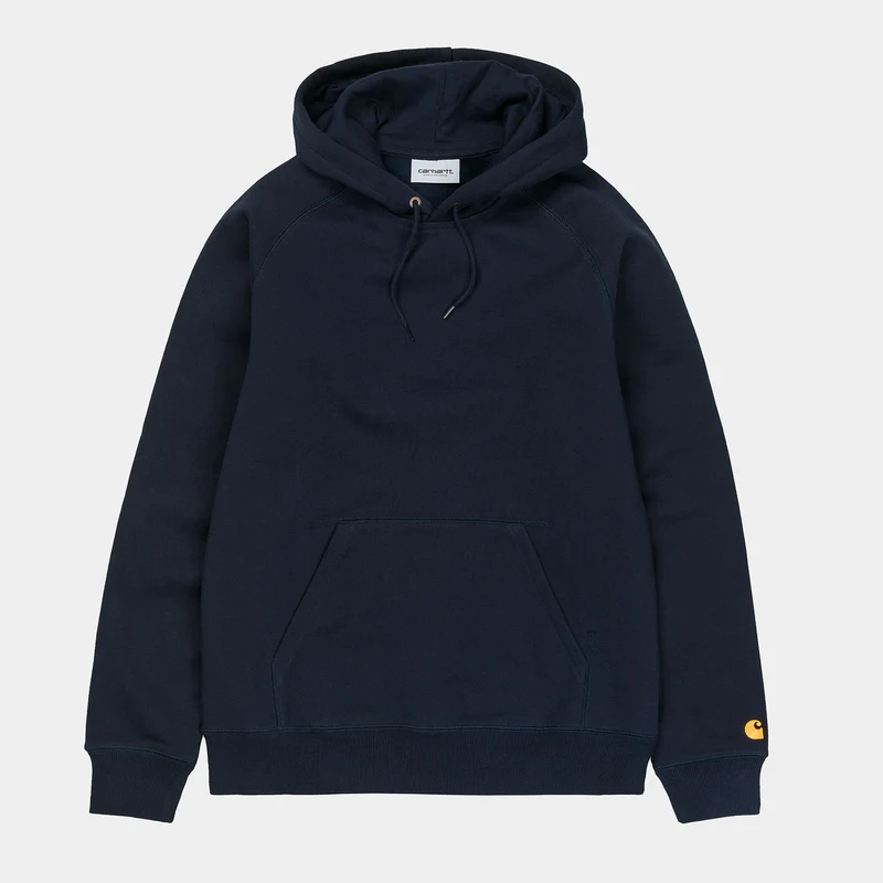 Carhartt WIP Heren Chase Hoodie - Marine / Goud