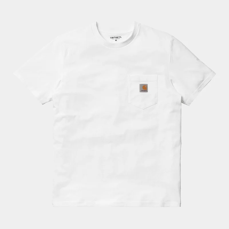 Carhartt WIP Heren T-shirt met korte mouwen en zak - wit