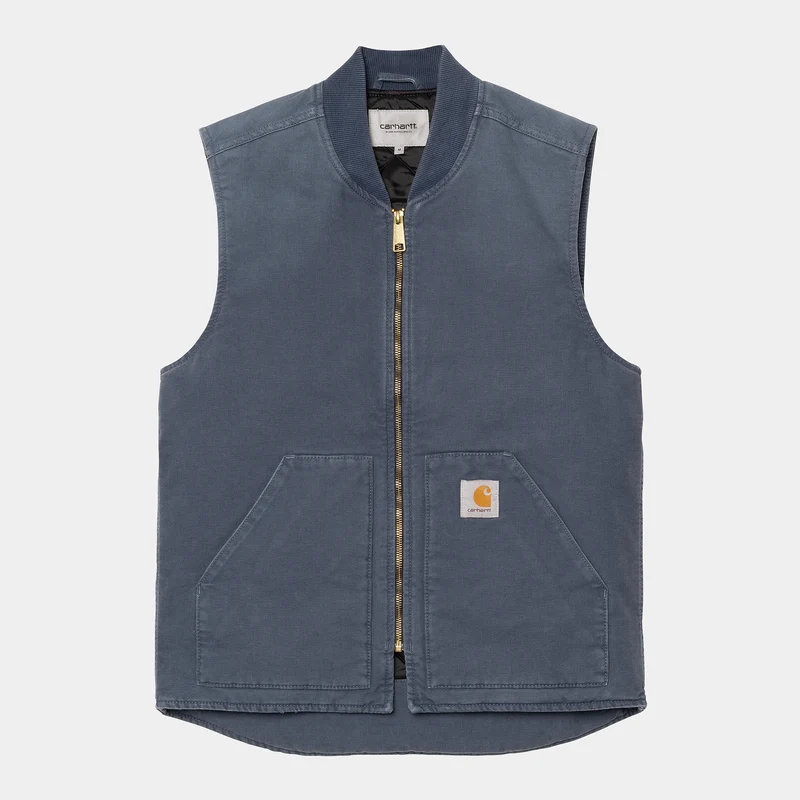 Carhartt WIP Heren Klassiek Vest - Dusky Blue Stone Canvas