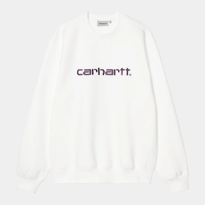 Carhartt WIP HEREN Carhartt WIP Sweattop - Wit / Huckleberry