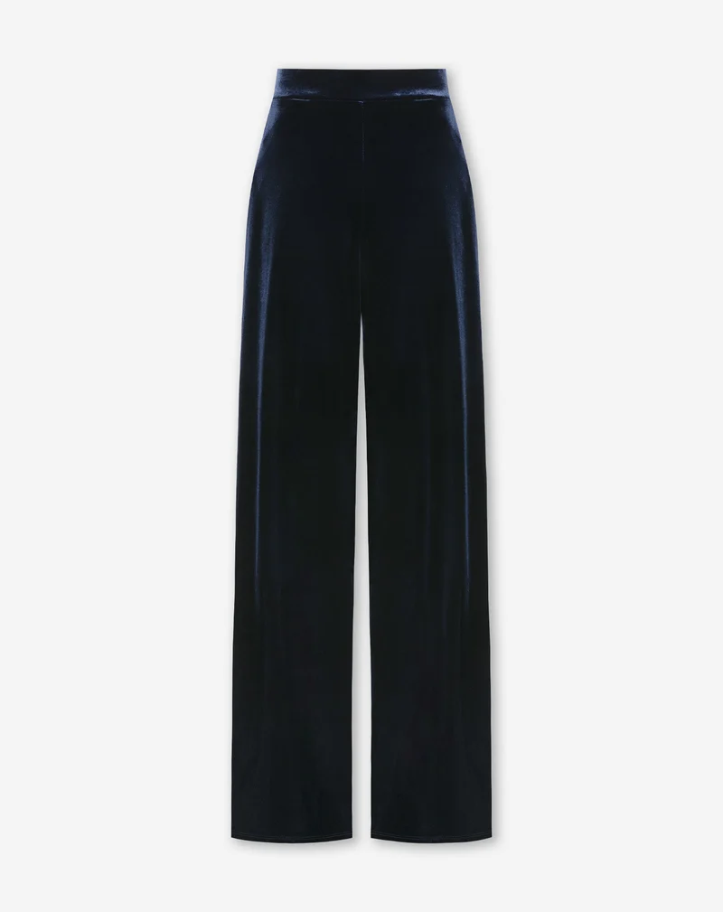 JULIE VELVET PANTALON MARINEBLAUW