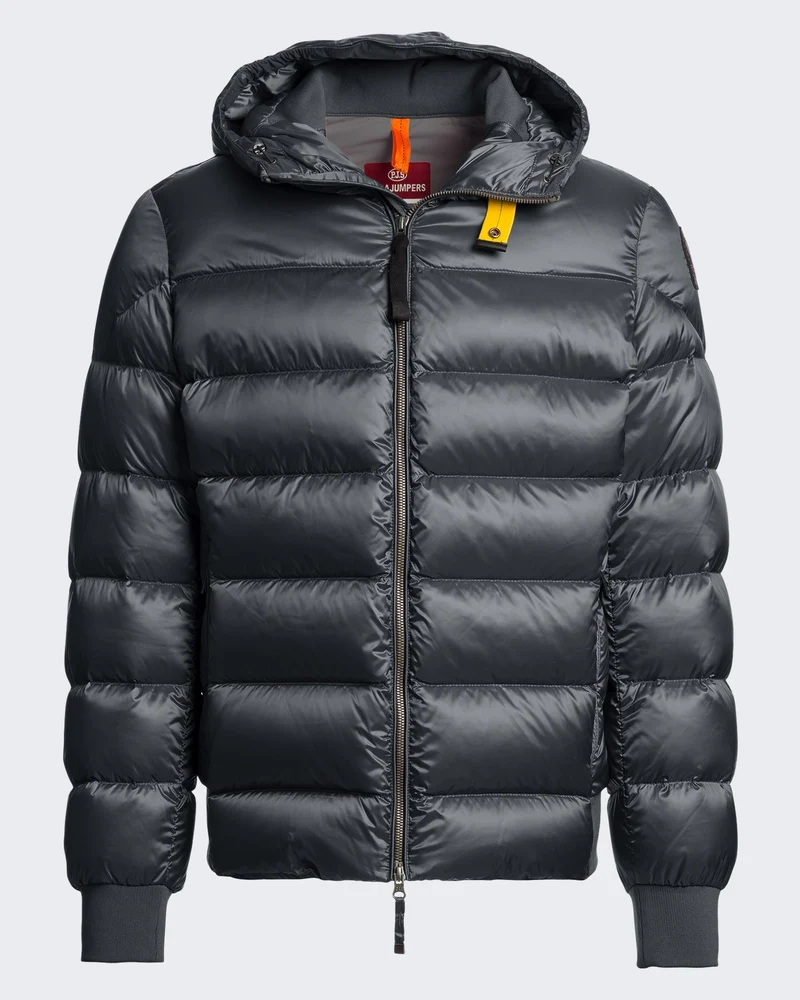 Heren Hooded bomberjack met capuchon Grijs