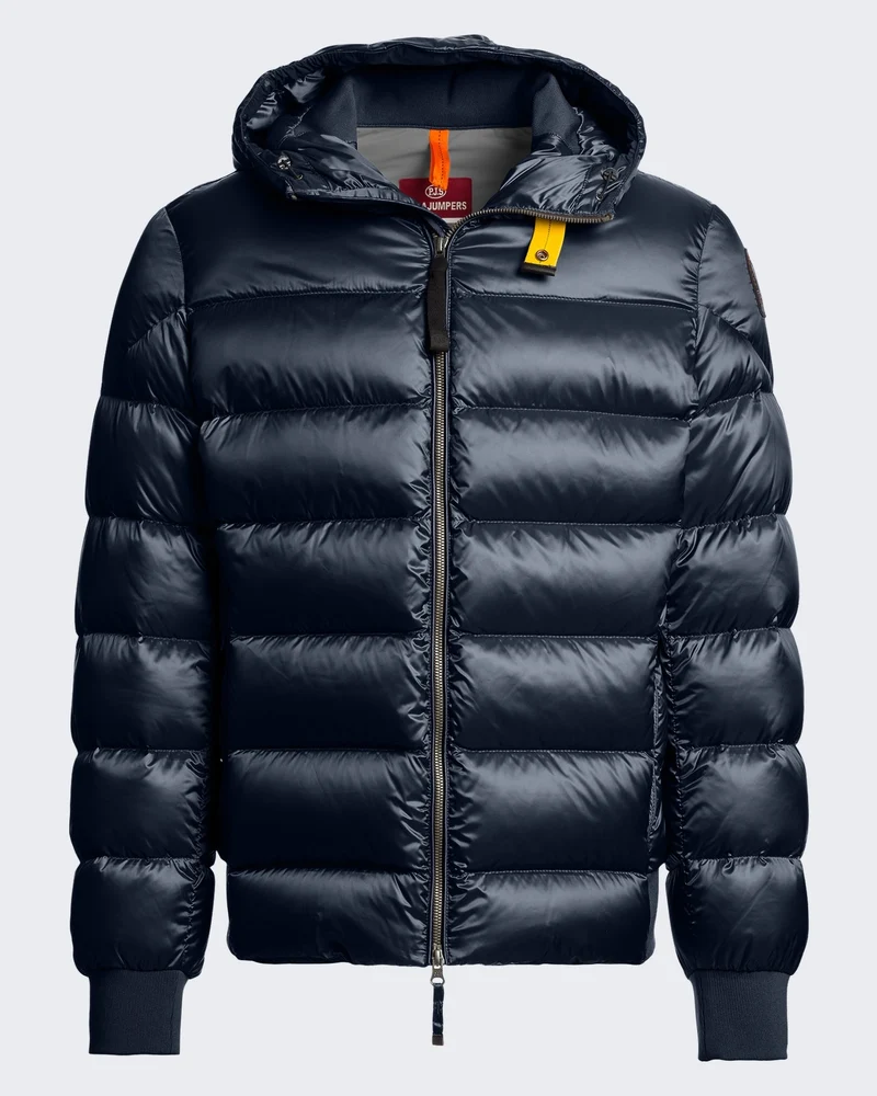 Heren Hooded Bomber-Blue Blauw