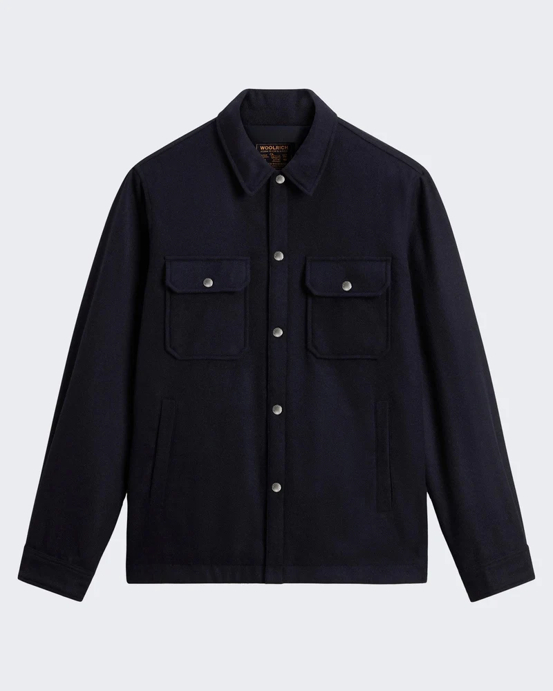Heren Wool Alaskan shirt jacket Blauw