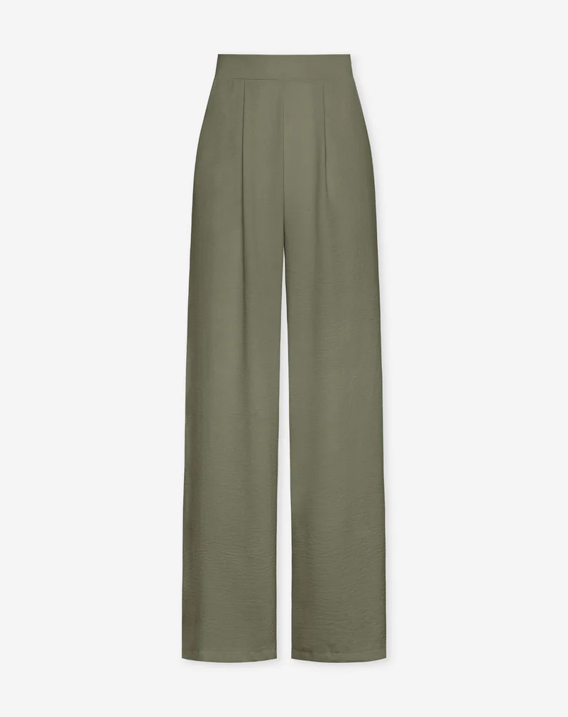 JULIE PANTALON TALL LICHT OLIJFGROEN