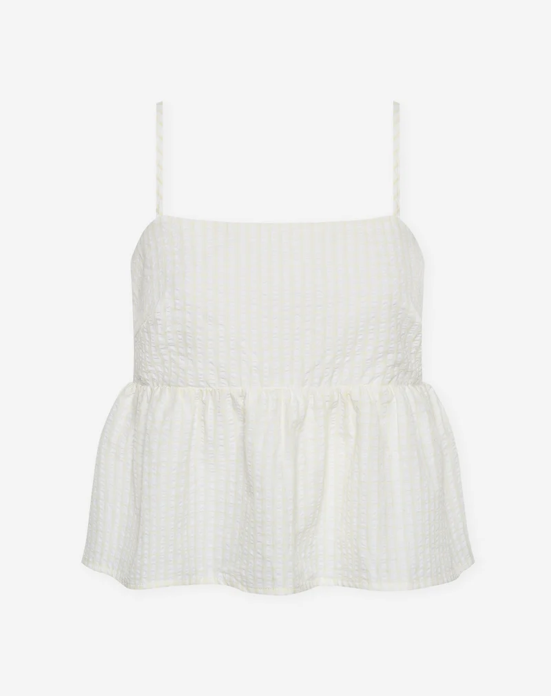 ELMI PEPLUM SINGLET BOTERGEEL