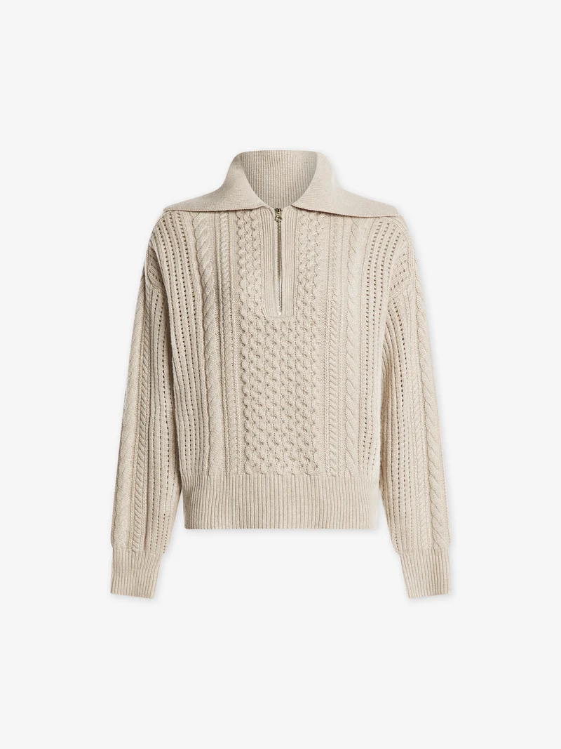 Camello Relaxed Cable Half Zip