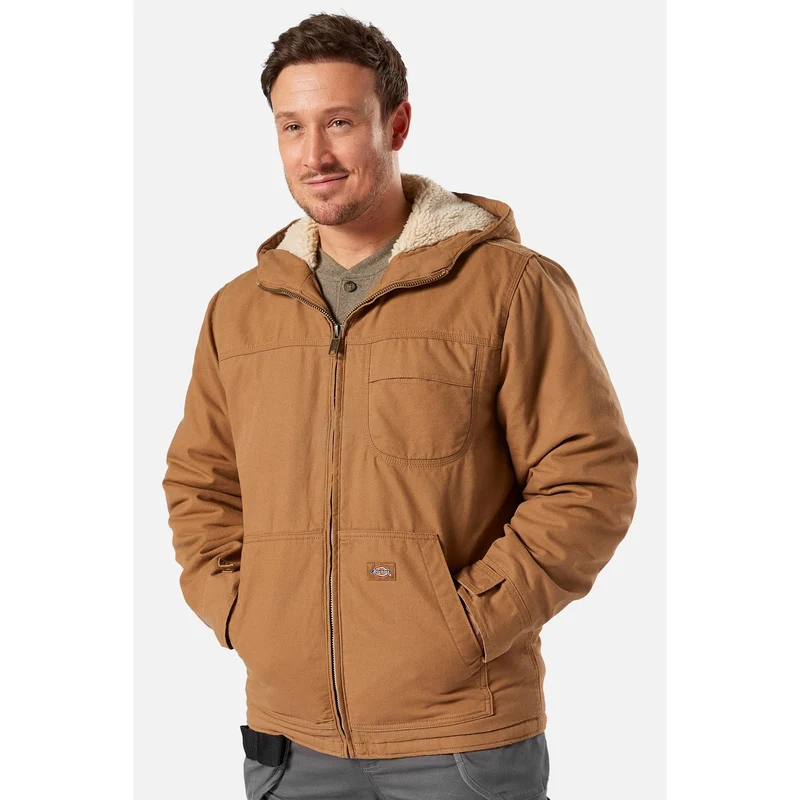 Dickies Heren sherpa gevoerd duckjack - bruin