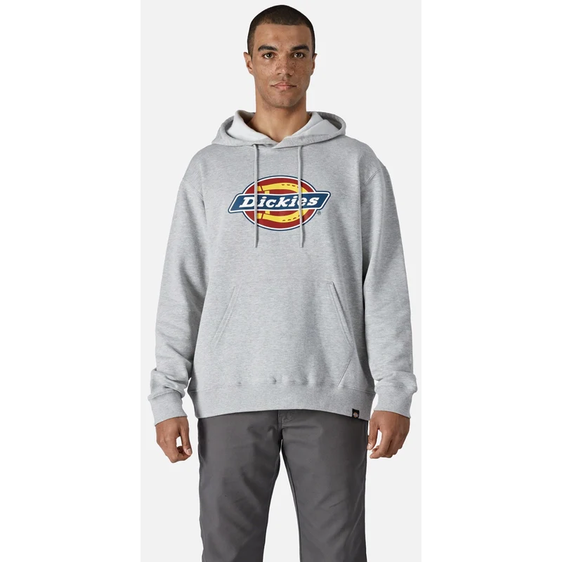 Dickies Heren logo grafische fleece hoodie - grijs