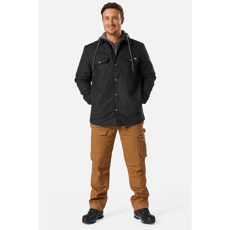Dickies Duck-shirtjack voor heren - zwart