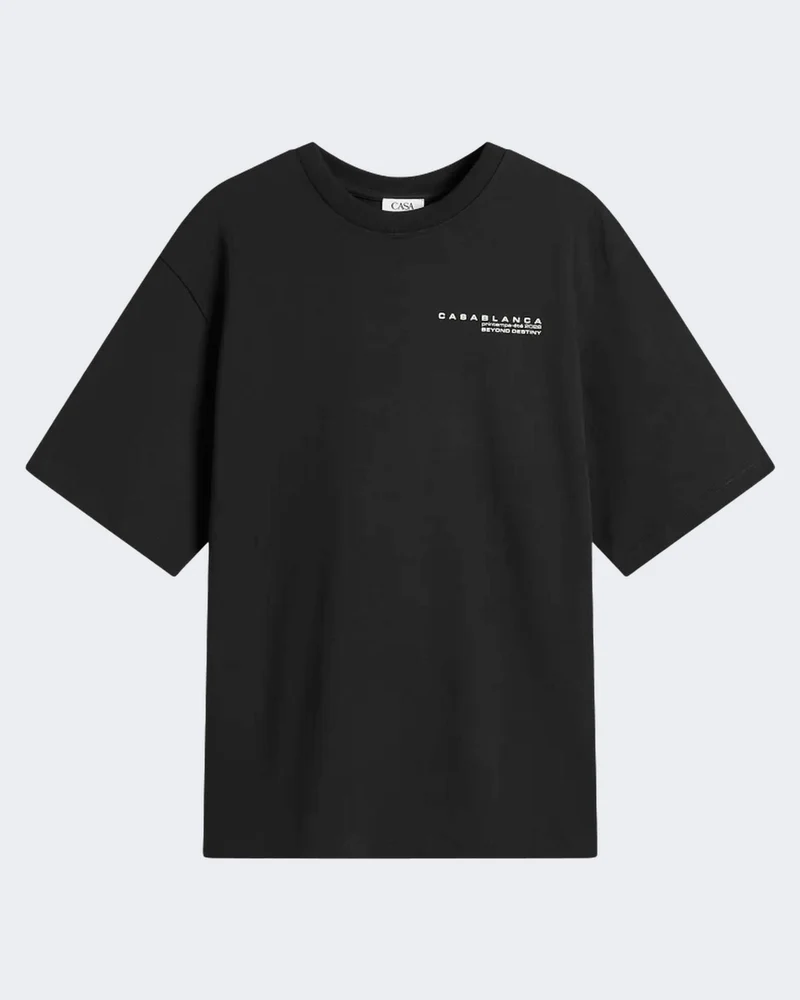 Casablanca Heren Glitch Orchid T-Shirt Zwart