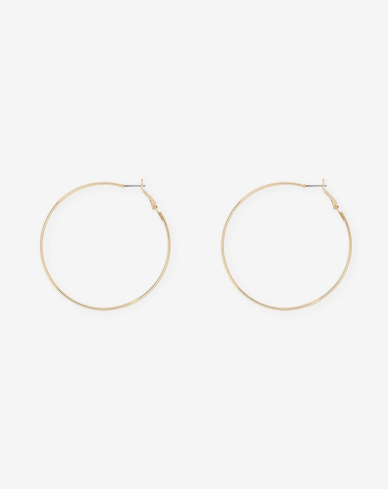 BIG THIN HOOP EARRINGS
