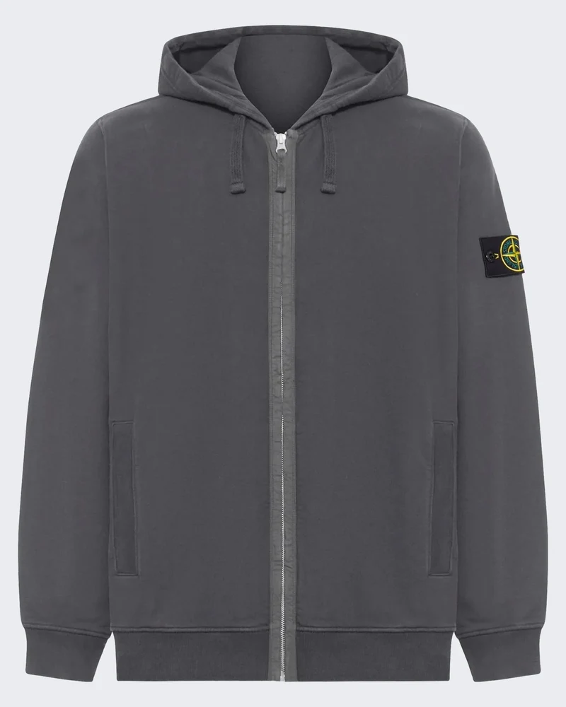 Heren Hoodie sweater loodgrijs Grijs