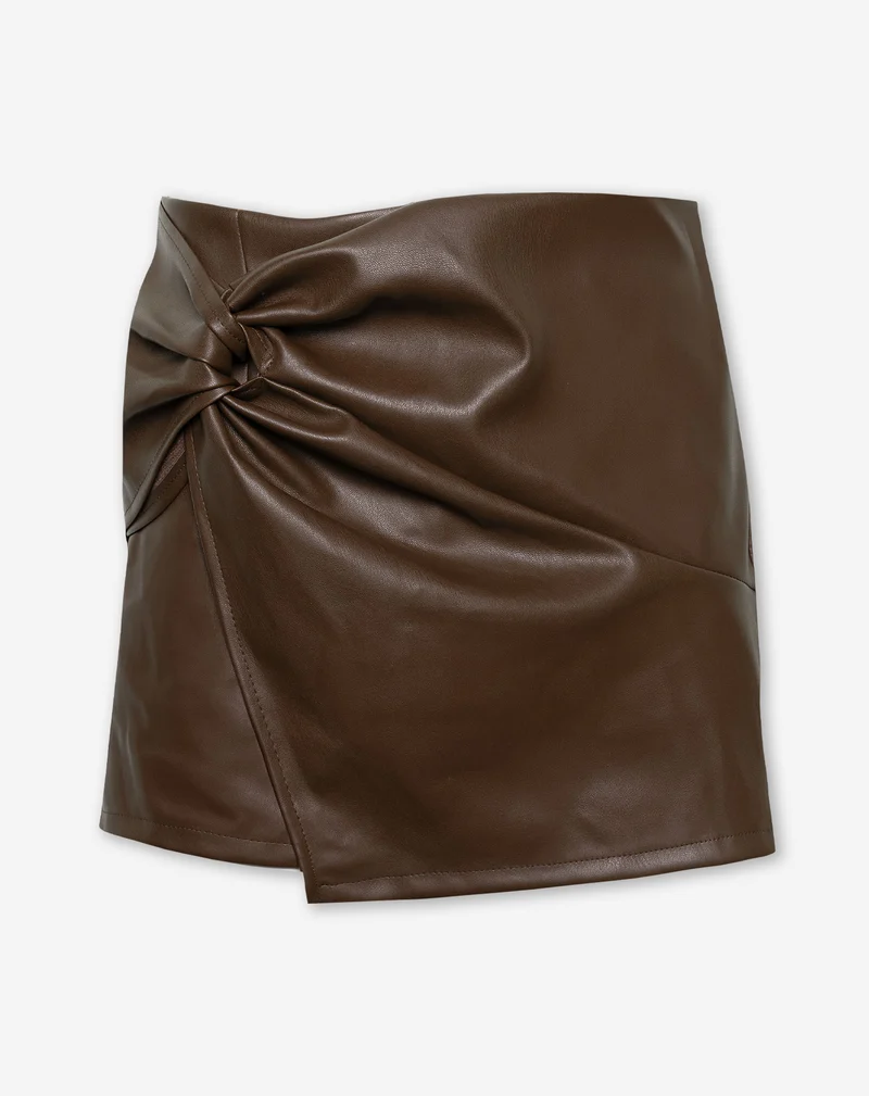 SOPHIE PU SKORT BRUIN