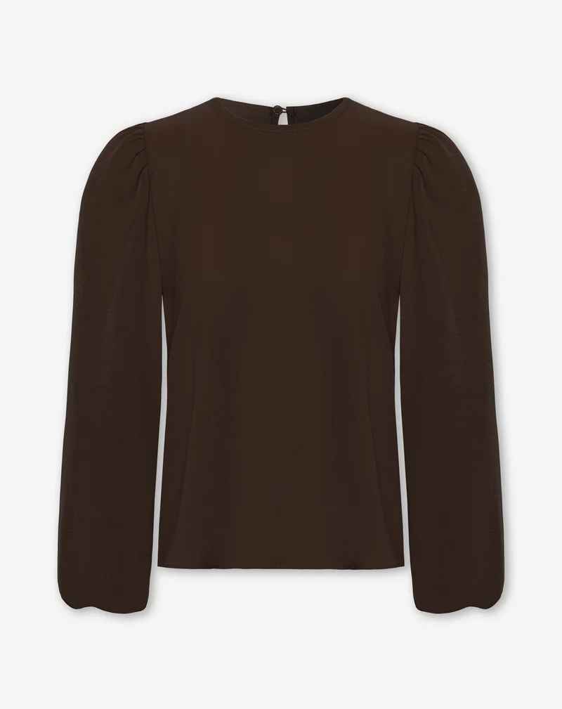 JULIE PUFF LONG SLEEVE TOP BRUIN