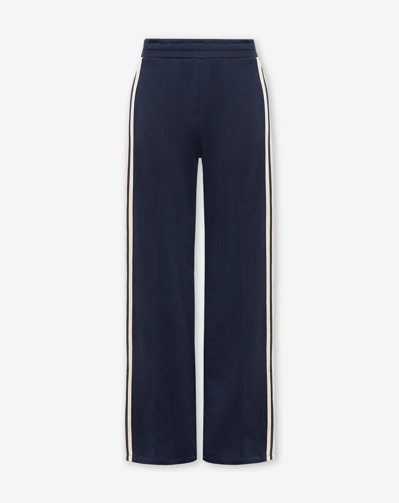 WIDE LEG TAPE SWEAT PANTS MARINEBLAUW