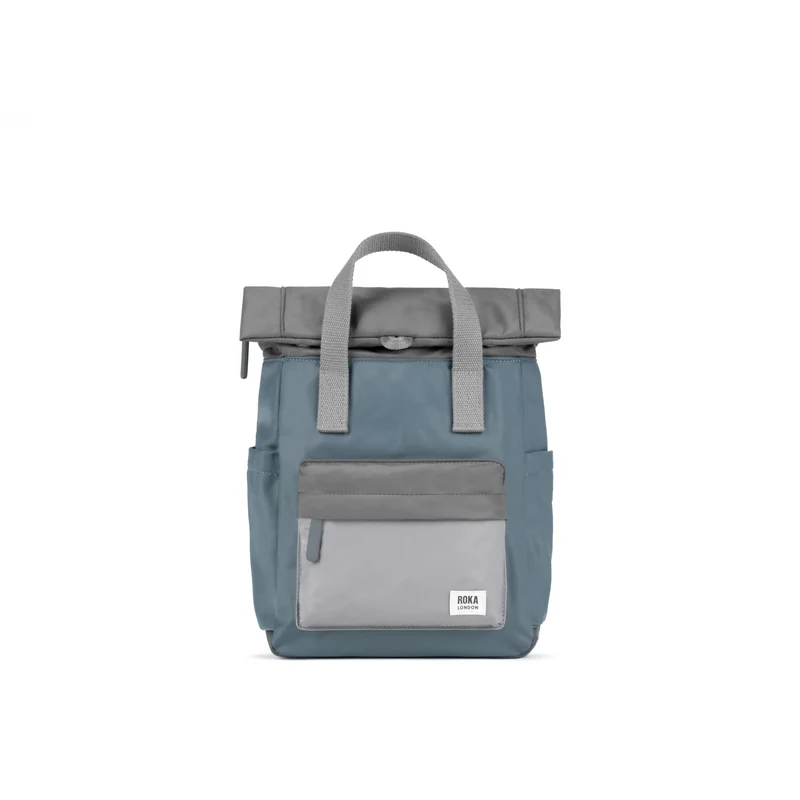 ROKA Canfield B Grijze, tonale kleine tas van gerecycled nylon