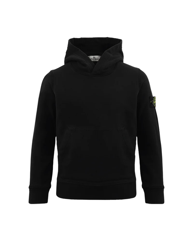 Kids Logo-Patch Hoodie Zwart