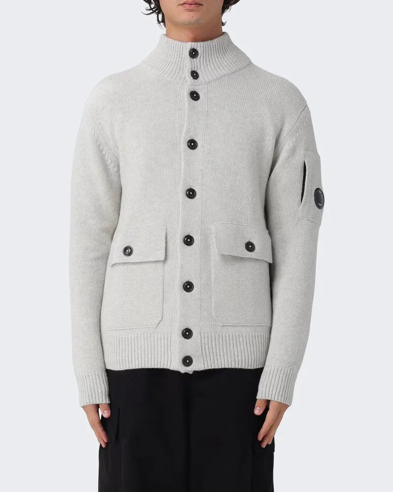 C.P.Company Heren Buttoned Sweater Wit