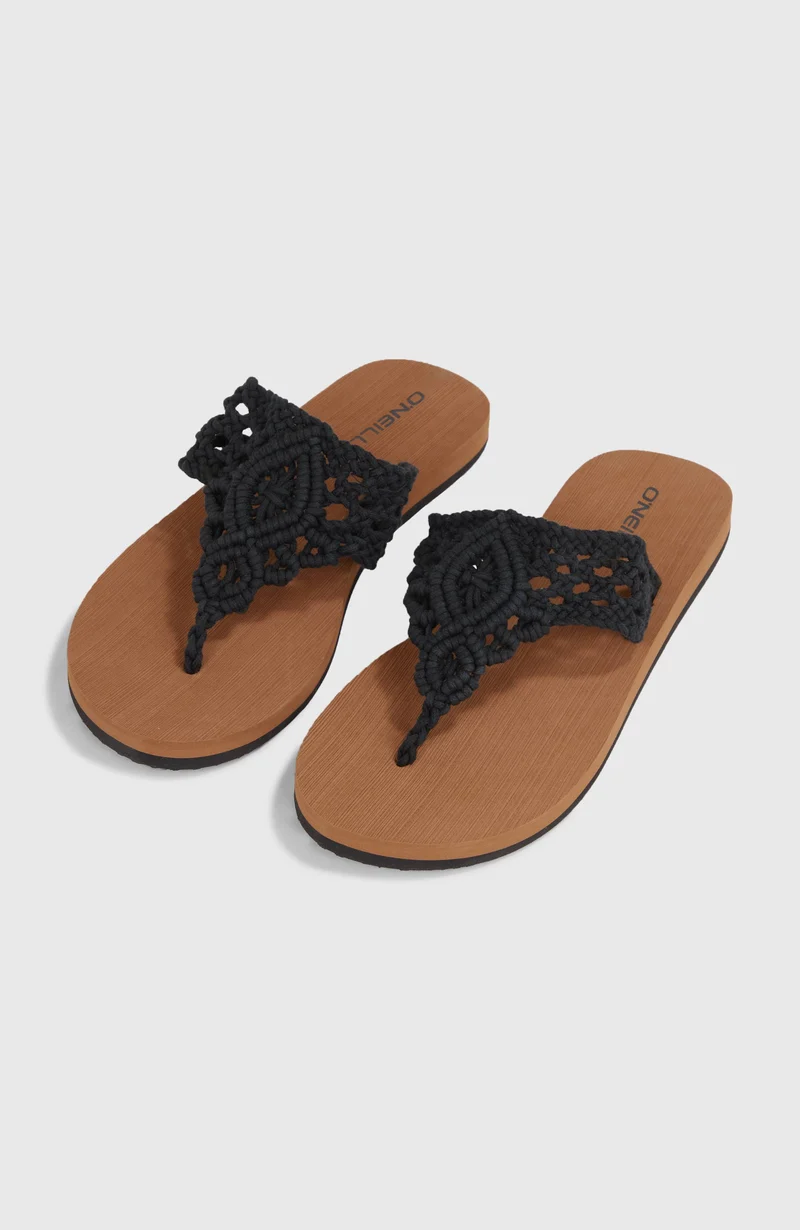 Ditsy Crochet slippers | Black Out