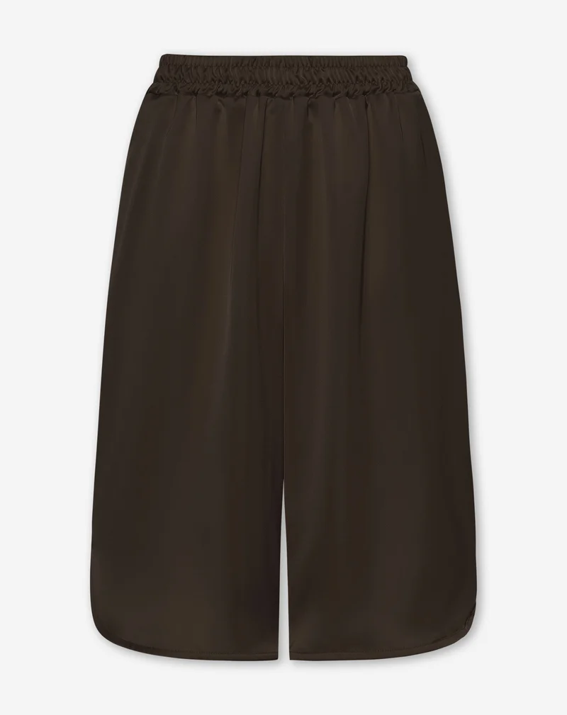 LONG SATIN JORT DONKERBRUIN