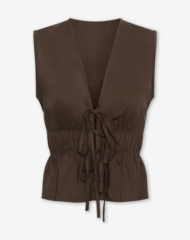 VERAH COTTON BOW TOP BRUIN