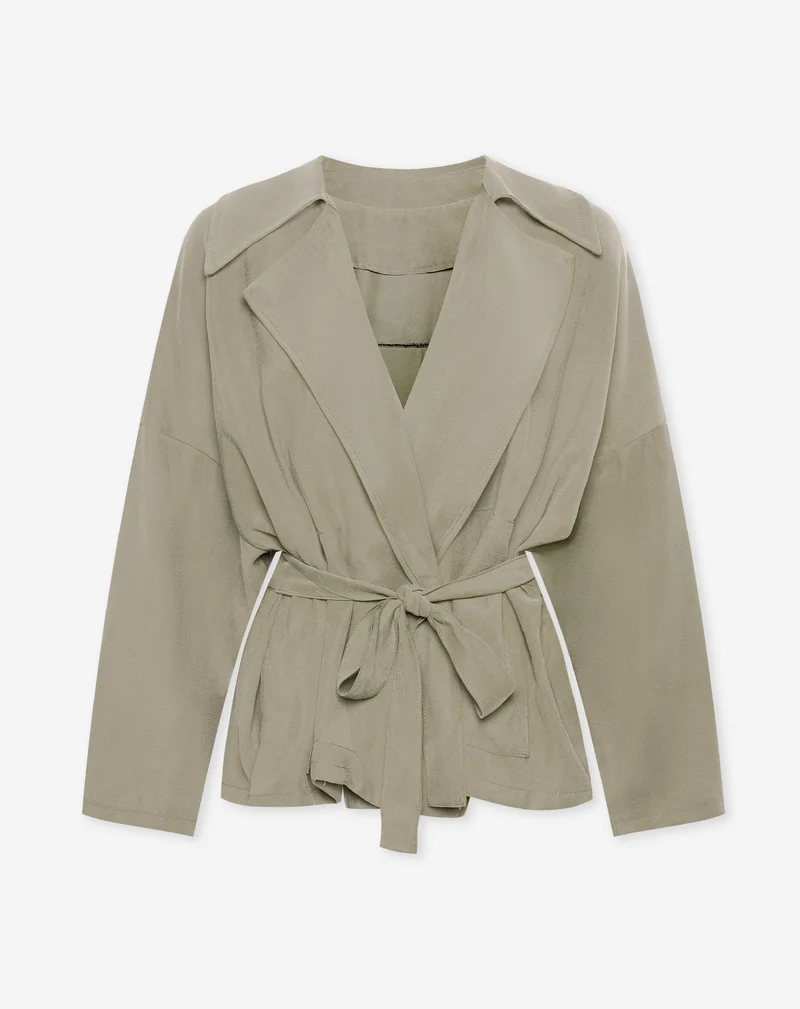 SHELLY VISCOSE JACKET LICHTGROEN