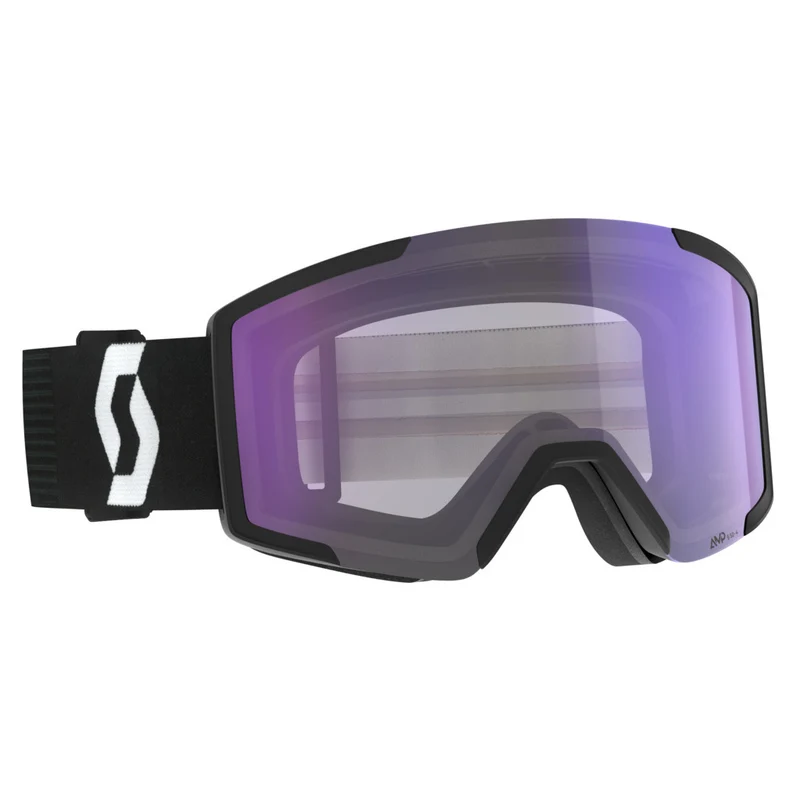 Scott Shield Light Sensitive Skibril - Zwart/Wit