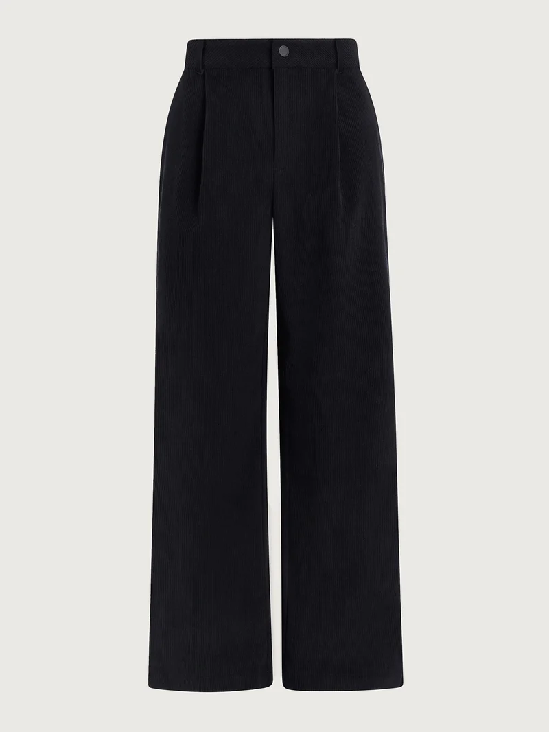 Plush Cord Wide Leg Trouser Regular
