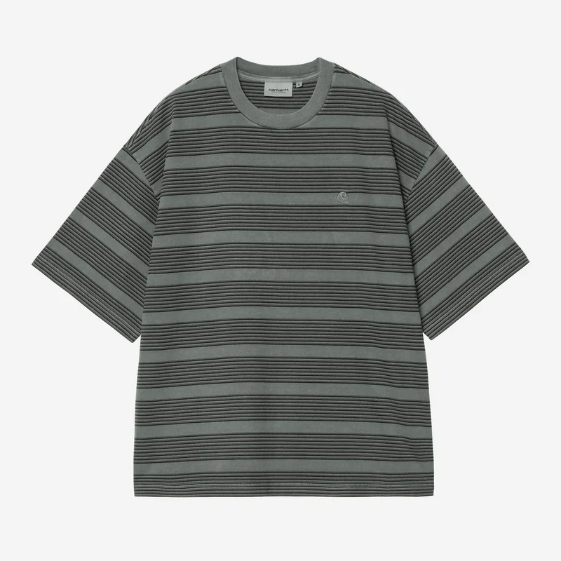 Carhartt WIP Hanson gestreept T-shirt voor heren | Kalegroen