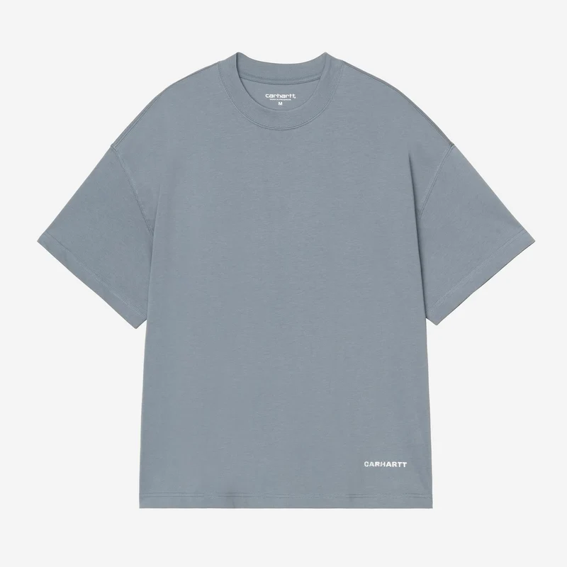 Carhartt WIP Heren Link Script T-shirt | Fluweelblauw Wit
