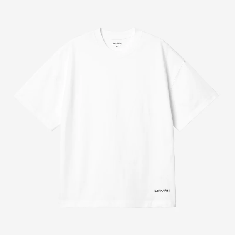 Carhartt WIP Heren Link Script T-shirt | Wit Zwart