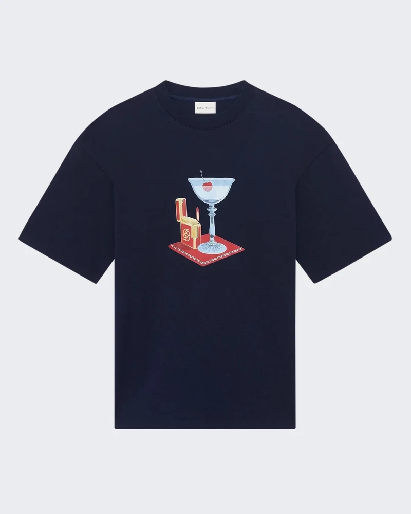 Heren Cocktail T-Shirt Blauw