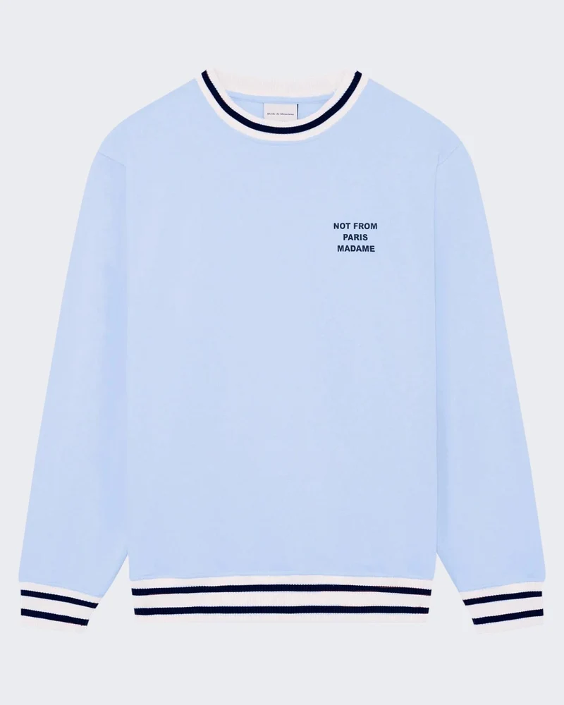 Drole De Monsieur Heren Slogan Sport Sweater Blauw