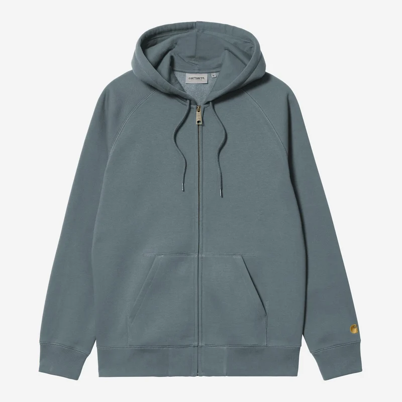 Carhartt WIP Heren Chase jas met ritssluiting en capuchon | Comfortabel blauw