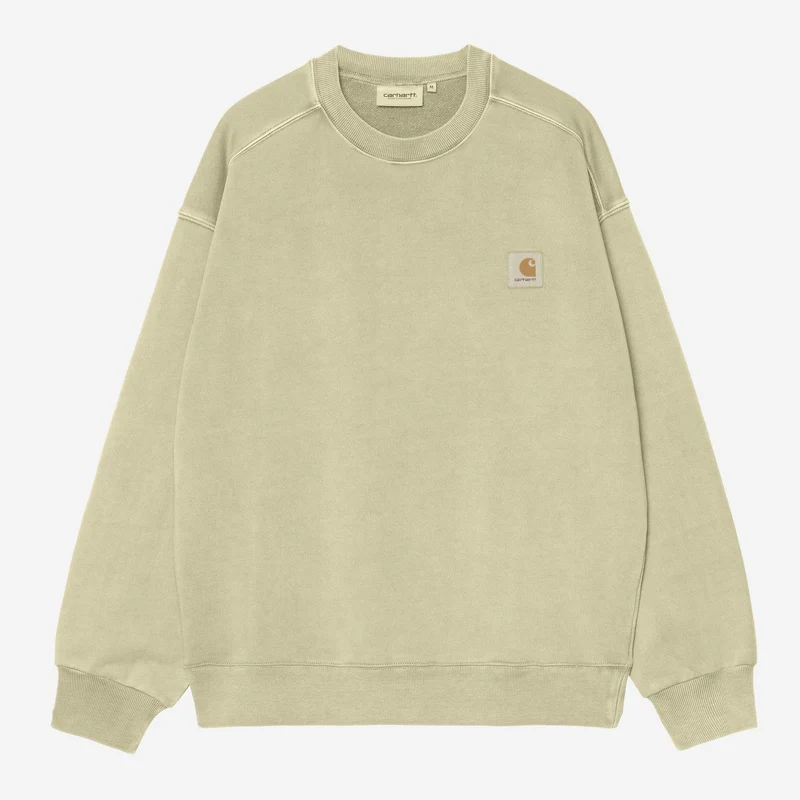 Carhartt WIP Nelson herensweatshirt | Zachtgroen geverfd
