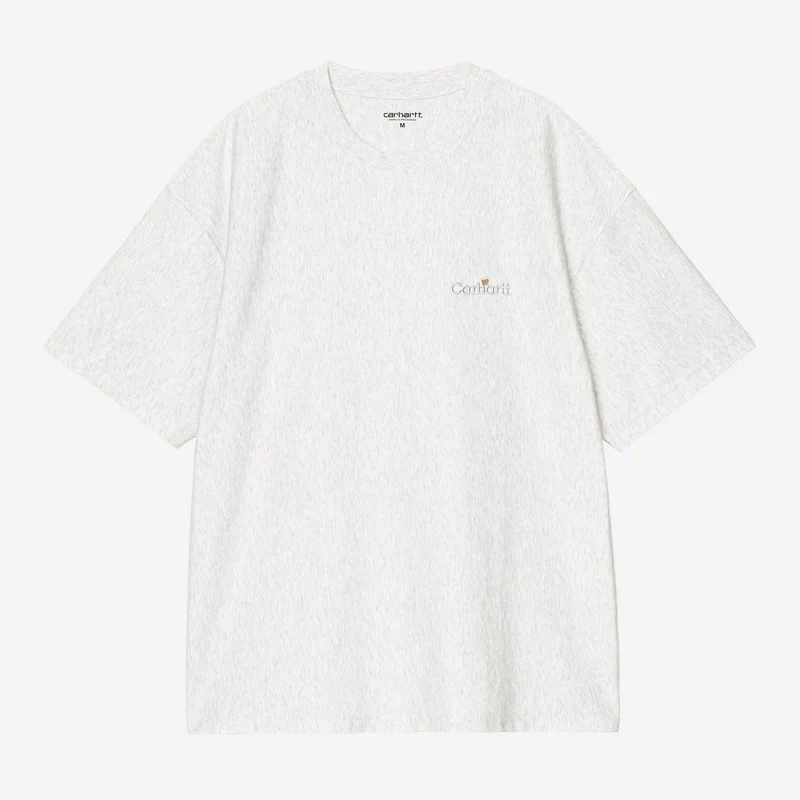 Carhartt WIP Heren T-shirt met WIP-label | Ash Heather