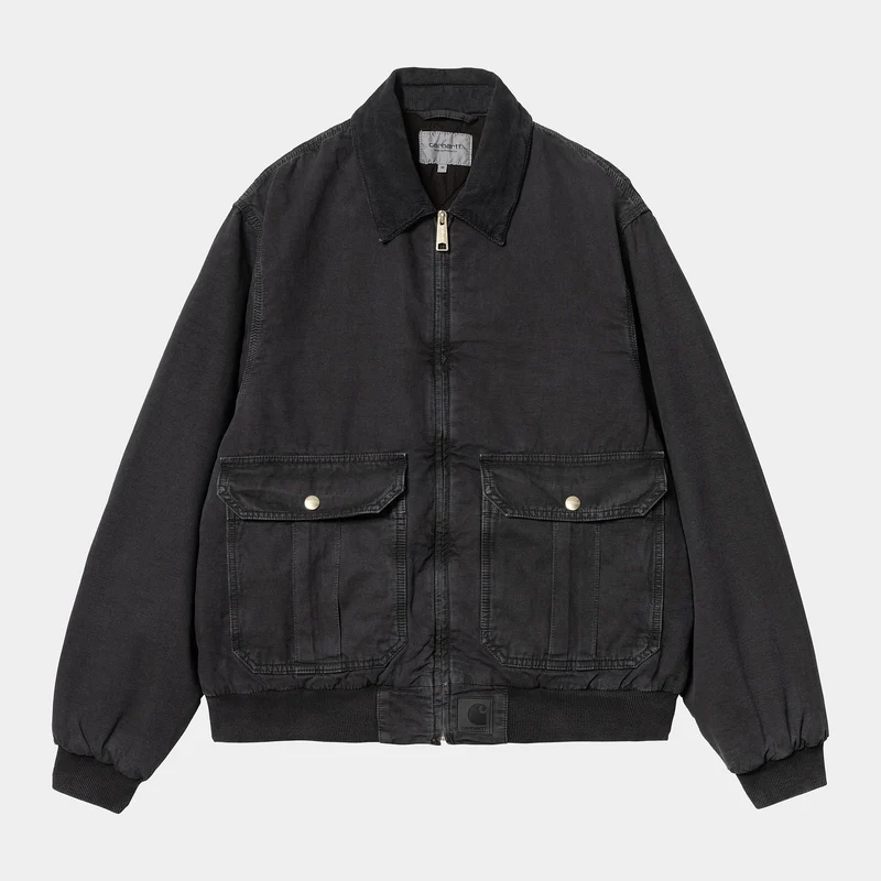 Carhartt WIP Heren Stanton Stone Dyed-jack - Zwart