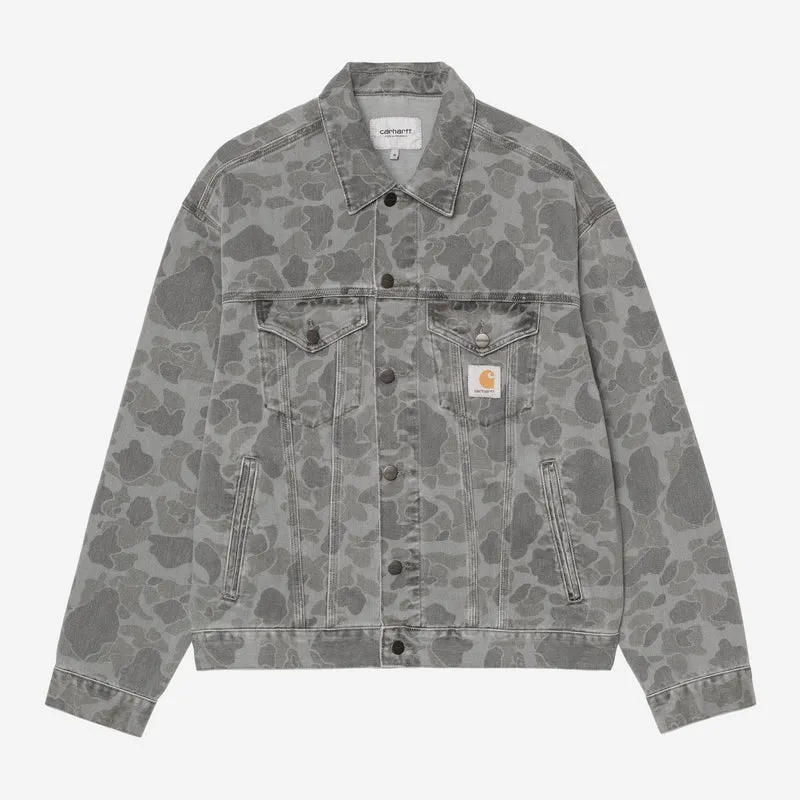 Carhartt WIP Heren Duck Helston-jas | Zwart zwaar gebleekt