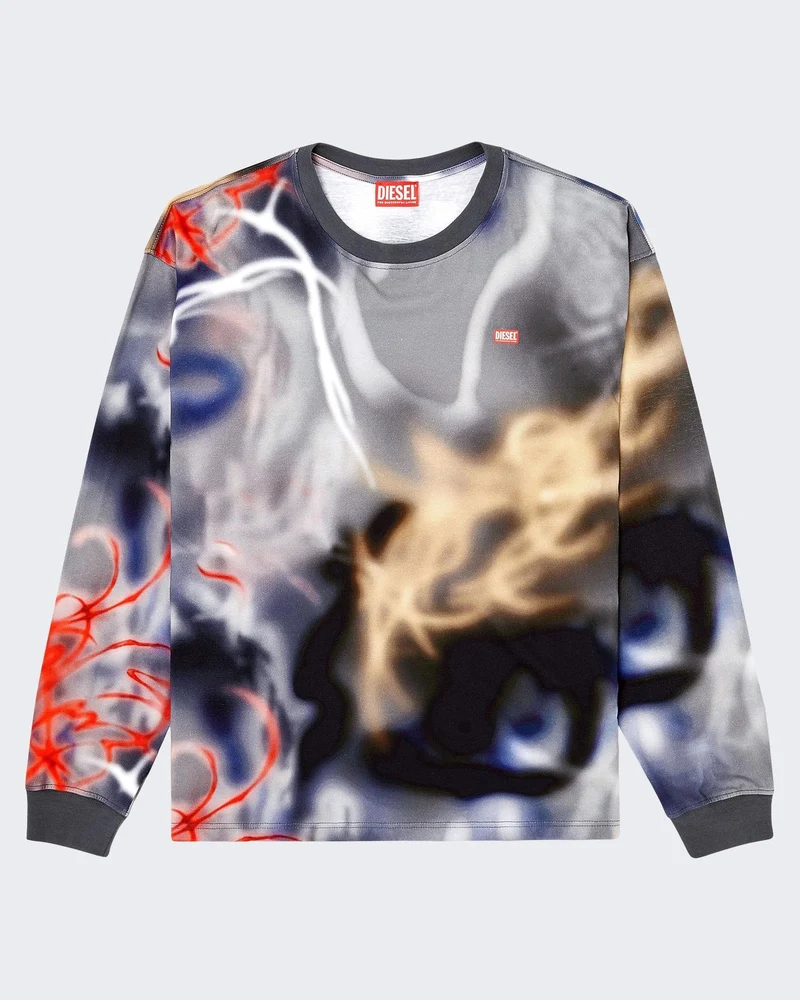 Heren T Boxt Ls V4 Multi T-Shirts Grijs