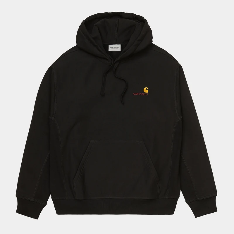 Carhartt WIP HEREN American Script Sweathoodie - Zwart