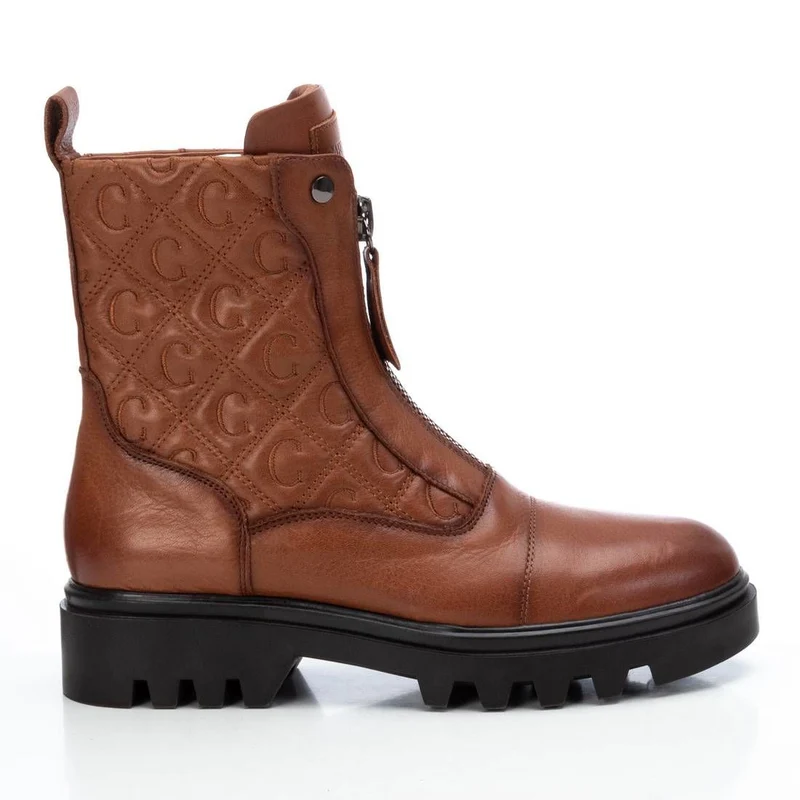 Carmela Dames lederen monogram modelaars - Camel