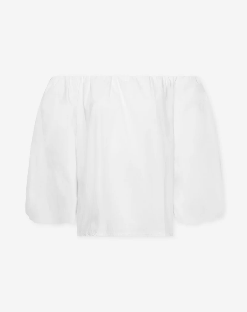 OFF SHOULDER PUFF SLEEVE TOP WIT