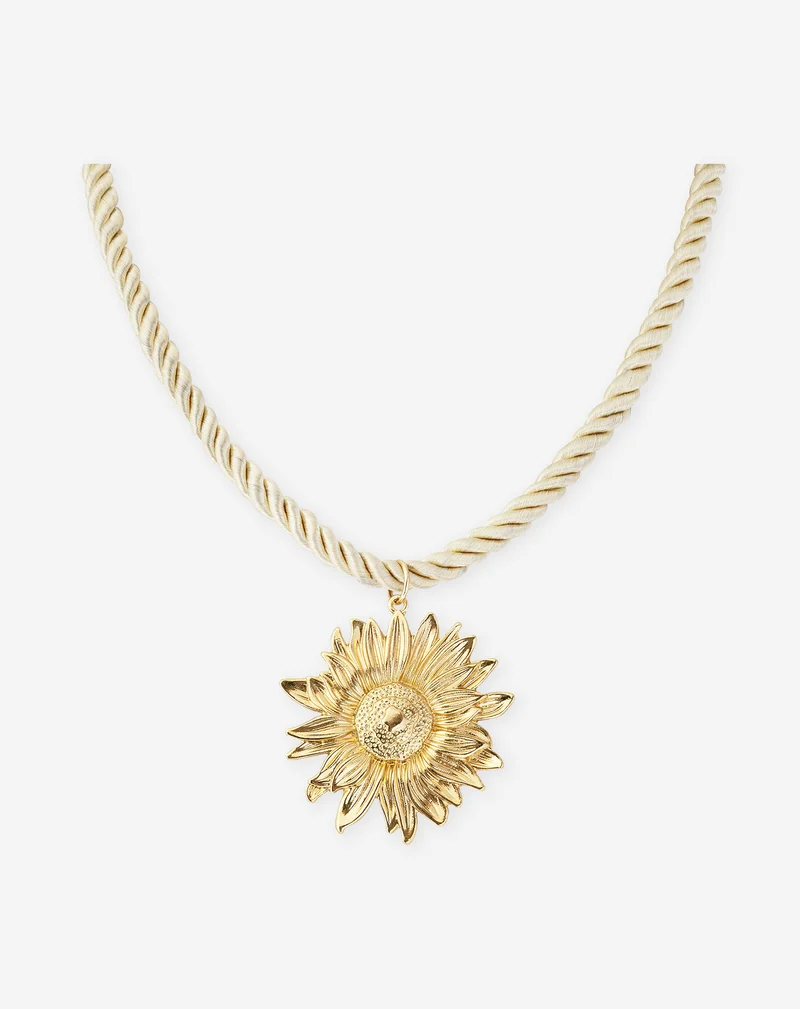 SUNFLOWER CORD NECKLACE BOTERGEEL