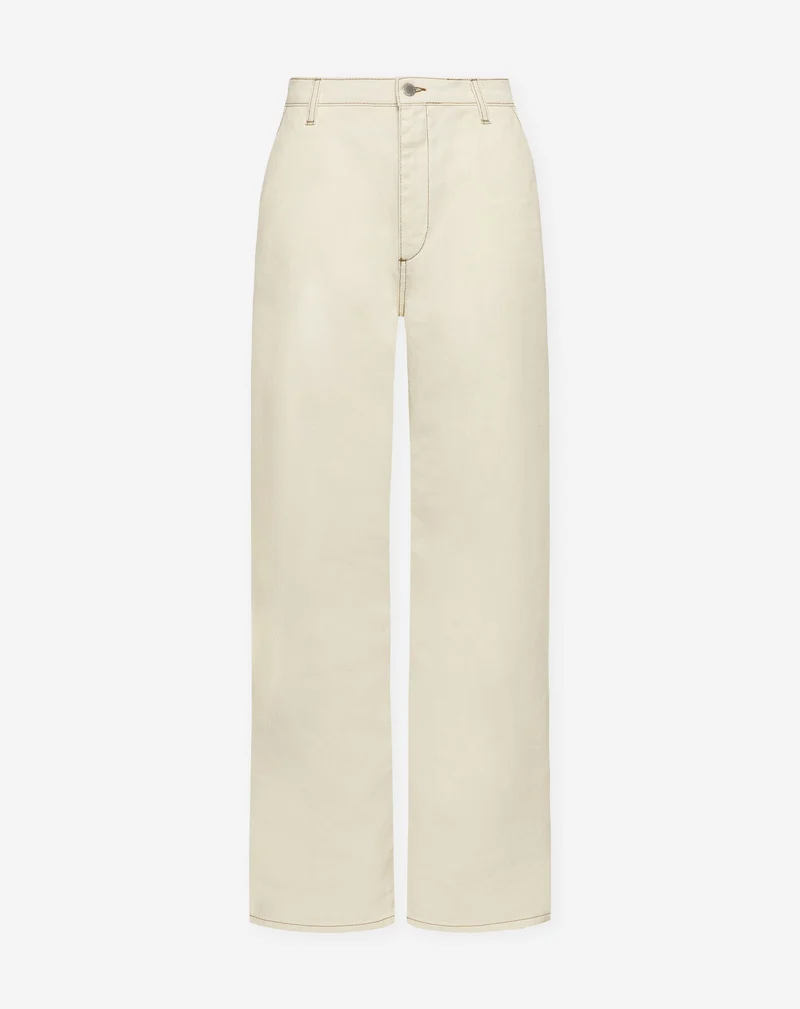 FLOWY DENIM WIDE LEG JEANS CRÈME