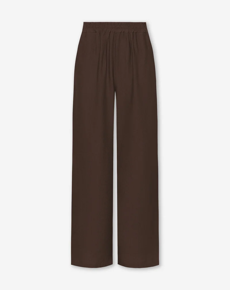 ZAYA VISCOSE STRAIGHT LEG PANTS TALL DONKERBRUIN