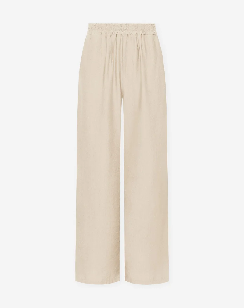 ZAYA VISCOSE STRAIGHT LEG PANTS PETITE BEIGE