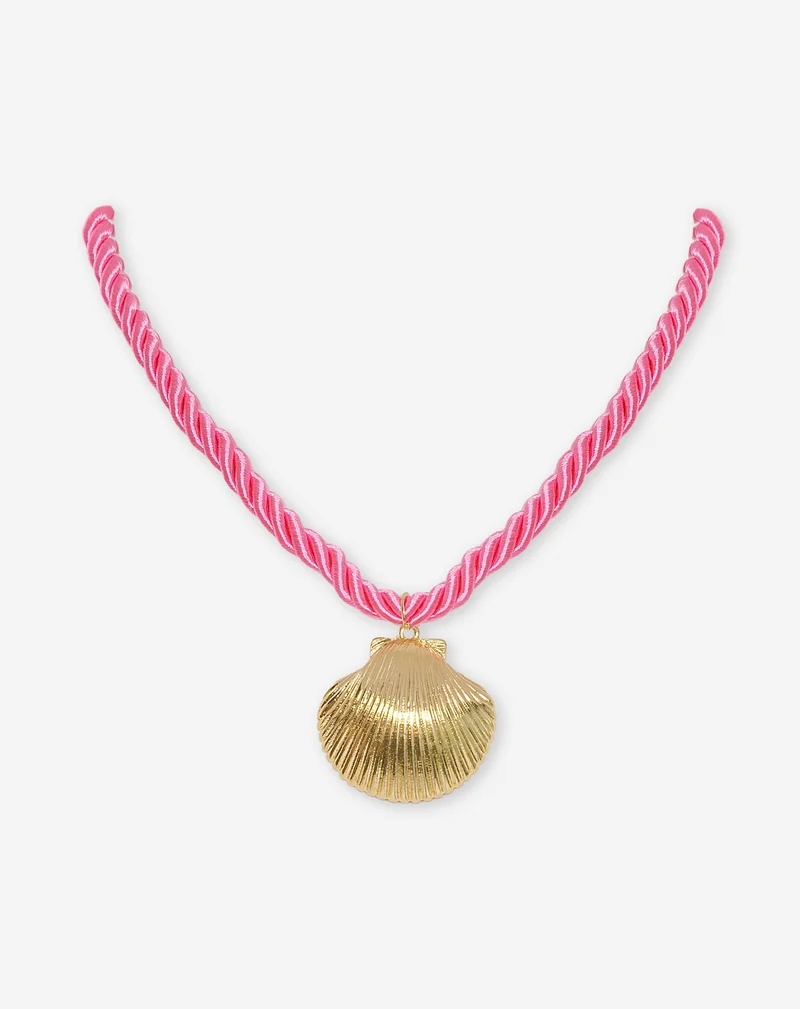SEASHELL CORD NECKLACE ROZE