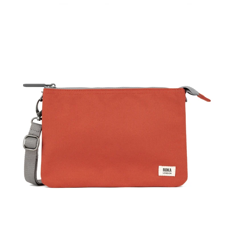 ROKA Carnaby Crossbodytas Rooibos XL van gerecycled canvas